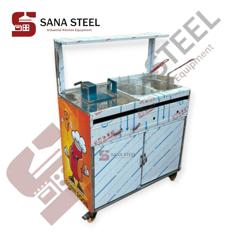 فر چیپس سرخکن دو لگن با کابین