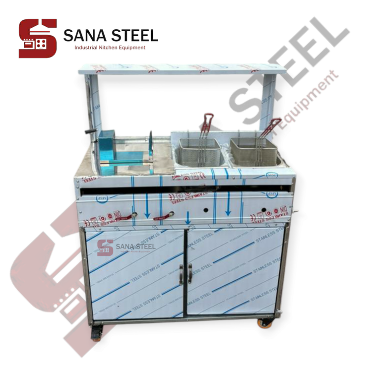 فر چیپس سرخکن دو لگن با کابین
