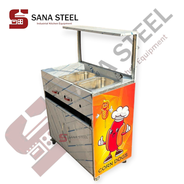 فر چیپس سرخکن دو لگن با کابین