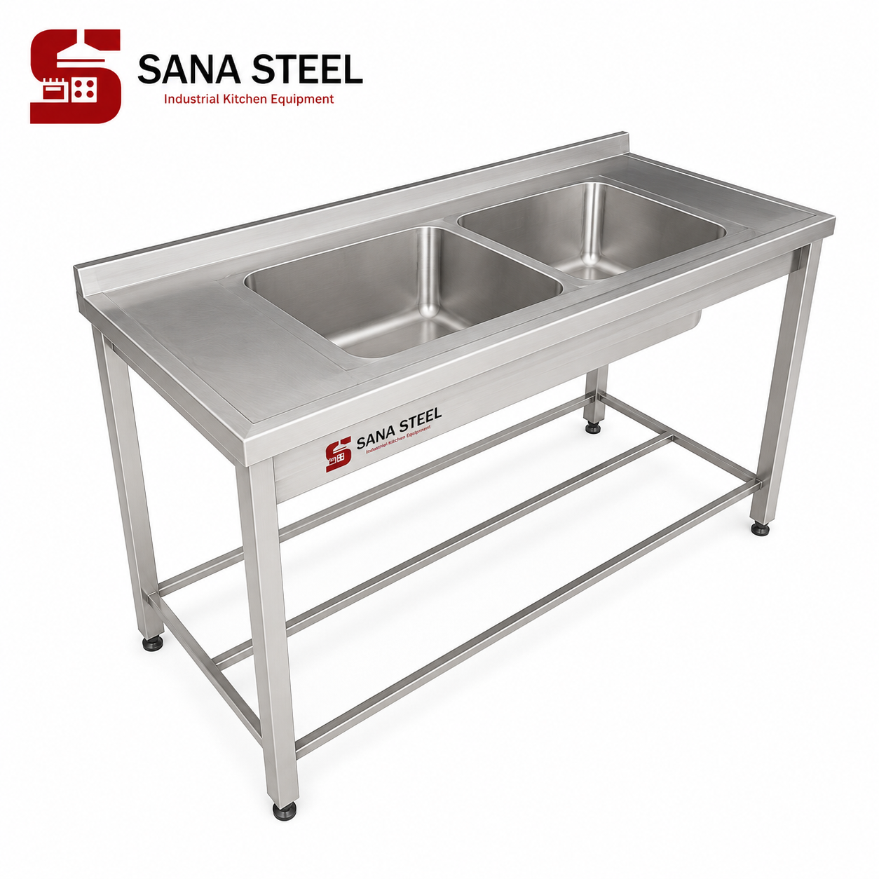سینک دو لگن ۱۹۰ سانت صنعتی جوشی