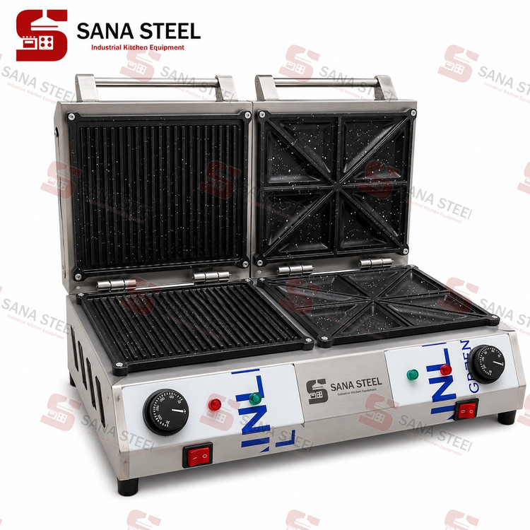 اسنک ساز دو درب ترکیبی سنا استیل