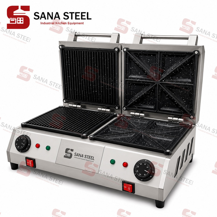اسنک ساز دو درب ترکیبی سنا استیل