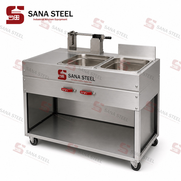 فر چیپس ساندویچی سرخکن دو لگن