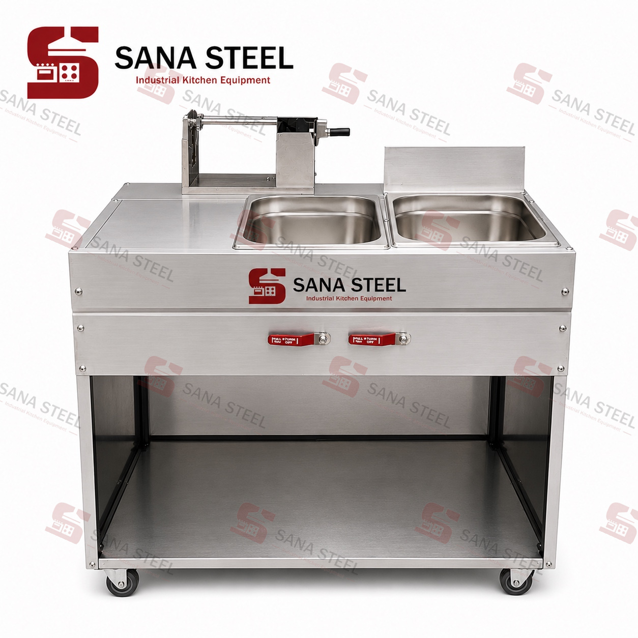 فر چیپس ساندویچی سرخکن دو لگن