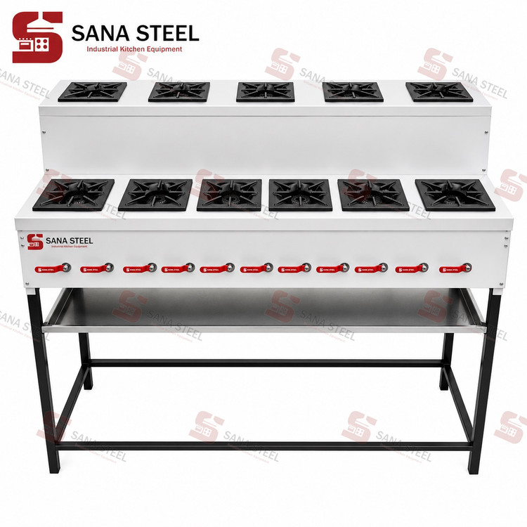 فر کته پز ۱۱ شعله پله ای صنعتی