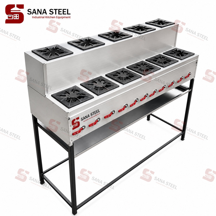 فر کته پز ۱۱ شعله پله ای صنعتی