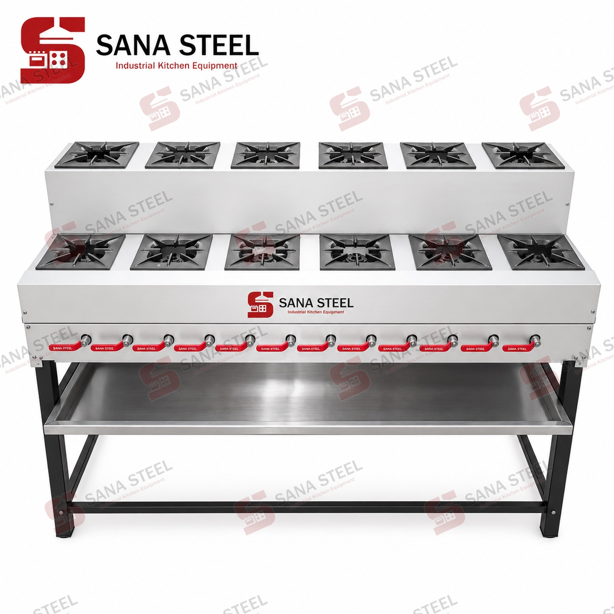فر کته پز ۱۲ شعله پله ای صنعتی